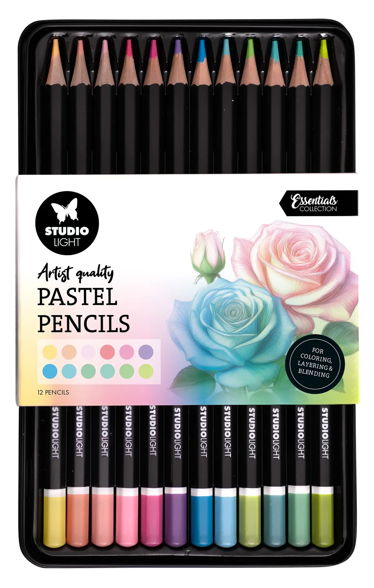 Sl Pencils 12 Colors In Pastel Shades Essentials 12 Pieces 1