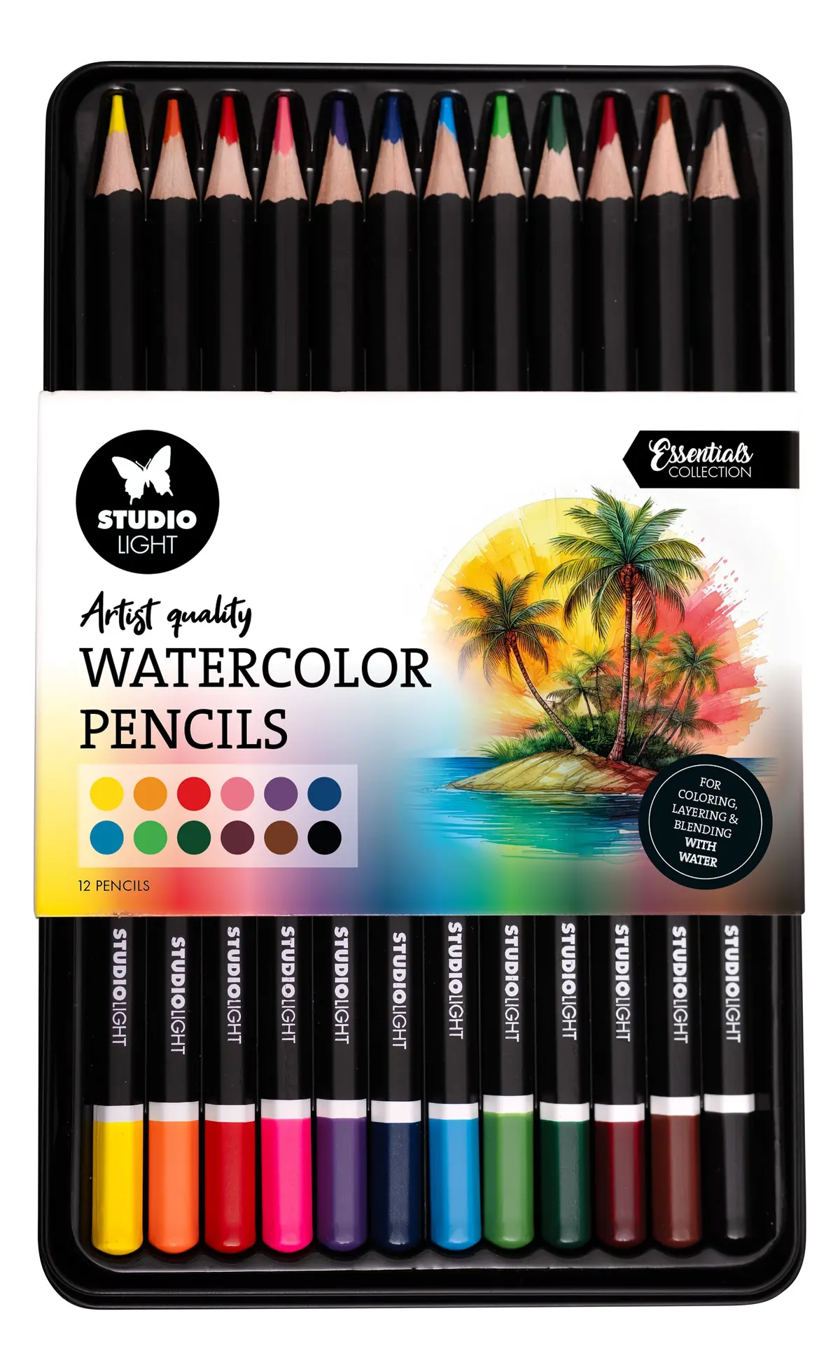 Sl Pencils 12 Watercolor Pencils Essentials 12 Pieces 1
