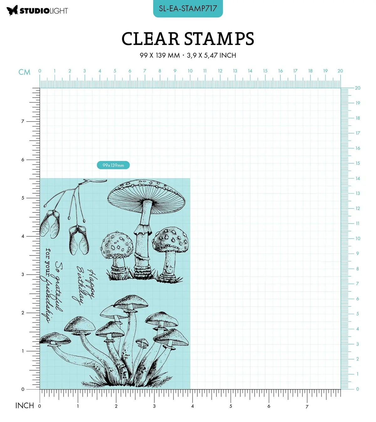 Sl Clear Stamp Mushrooms Everlasting Autumn 2