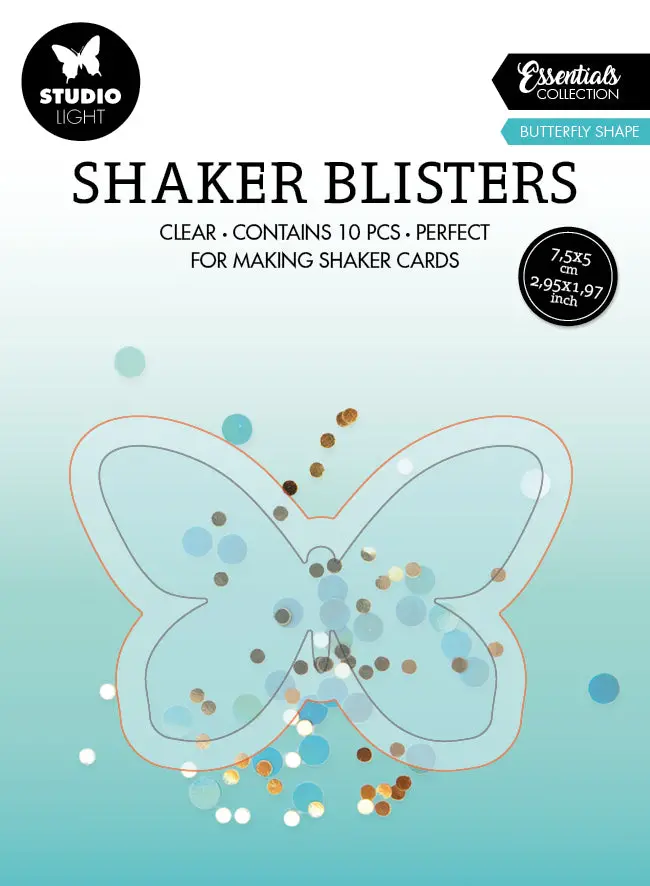 Sl Shaker Blister Butterfly Shape Essentials 75X50x6mm 10 Pc Nr.09 1