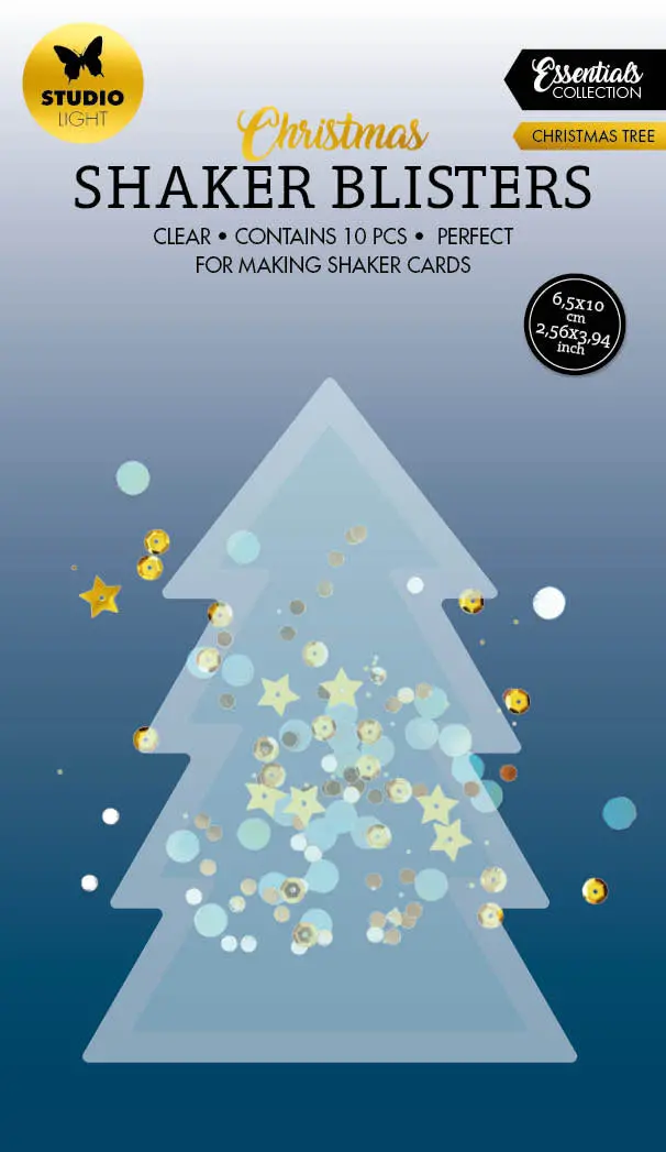 Sl Shaker Blisters Christmas Tree Essentials  81.5X113x11mm 10 Pc Nr.15 1
