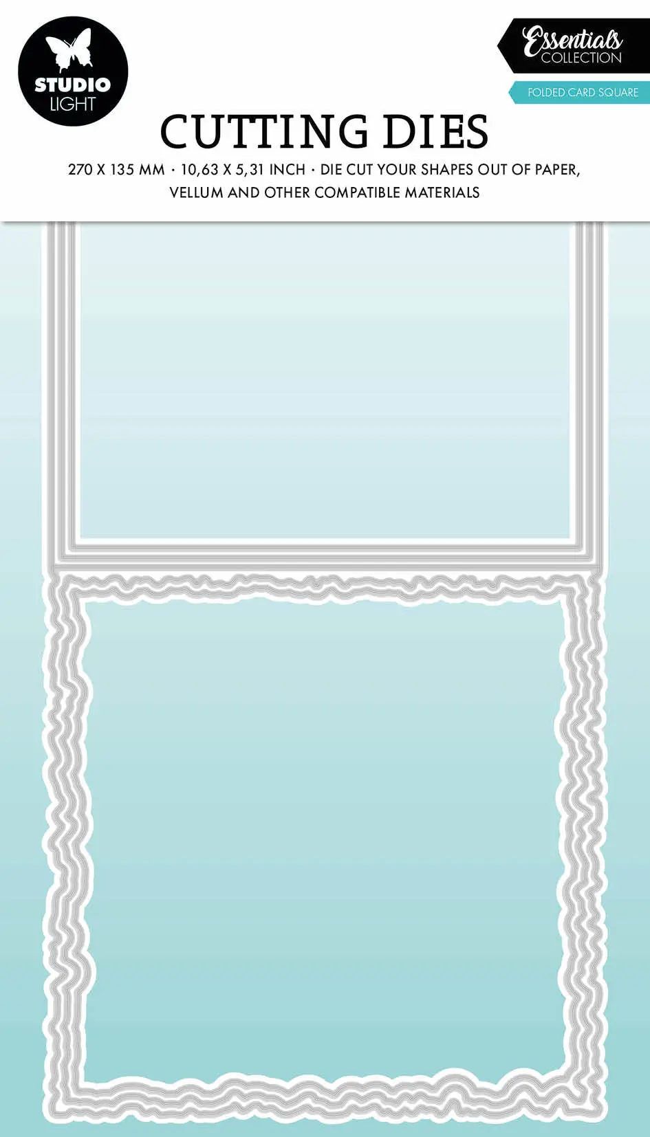 Sl Cutting Die Torn Edge Cardshape Square Essentials 5 Pieces 1