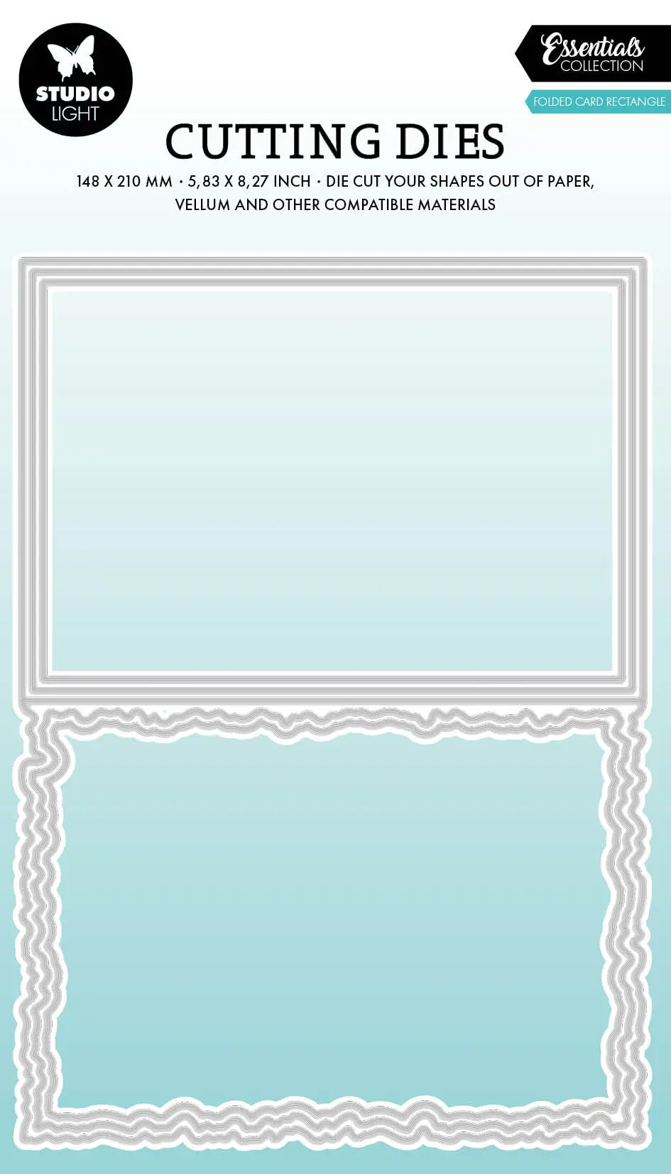 Sl Cutting Die Torn Edge Cardshape Rectangle Essentials 5 Pieces 1