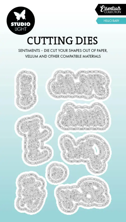 Sl Cutting Die Hello Baby Essentials 16 Pieces 1