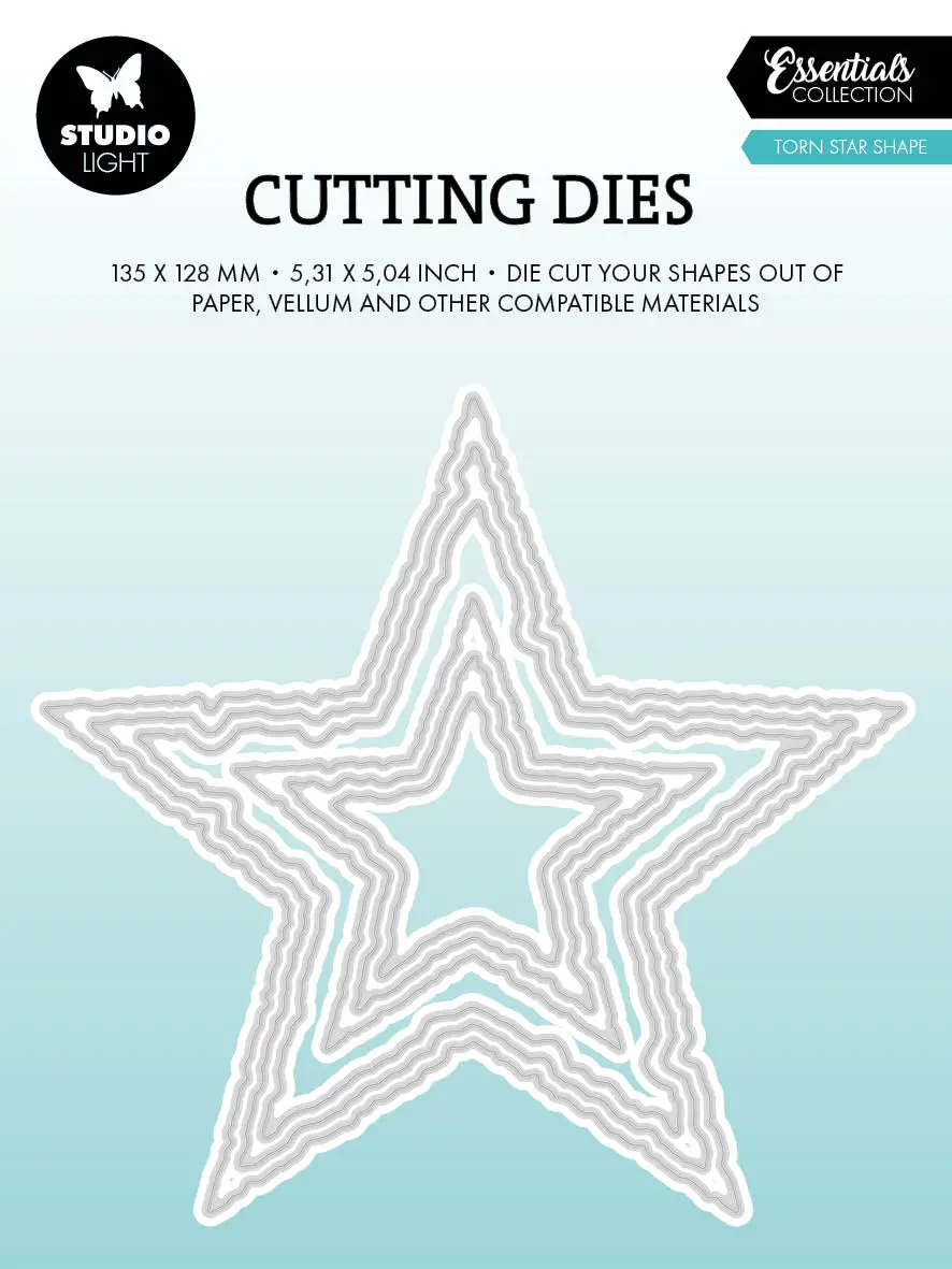 Sl Cutting Die Torn Edge Star Shape Essentials 6 Pieces 1