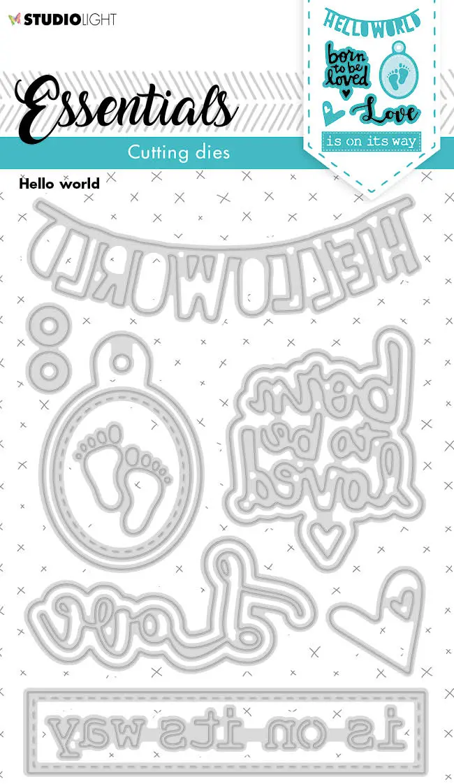 Sl Cutting Die Hello World Essentials 105X148x1mm 1 Pc Nr.170 1
