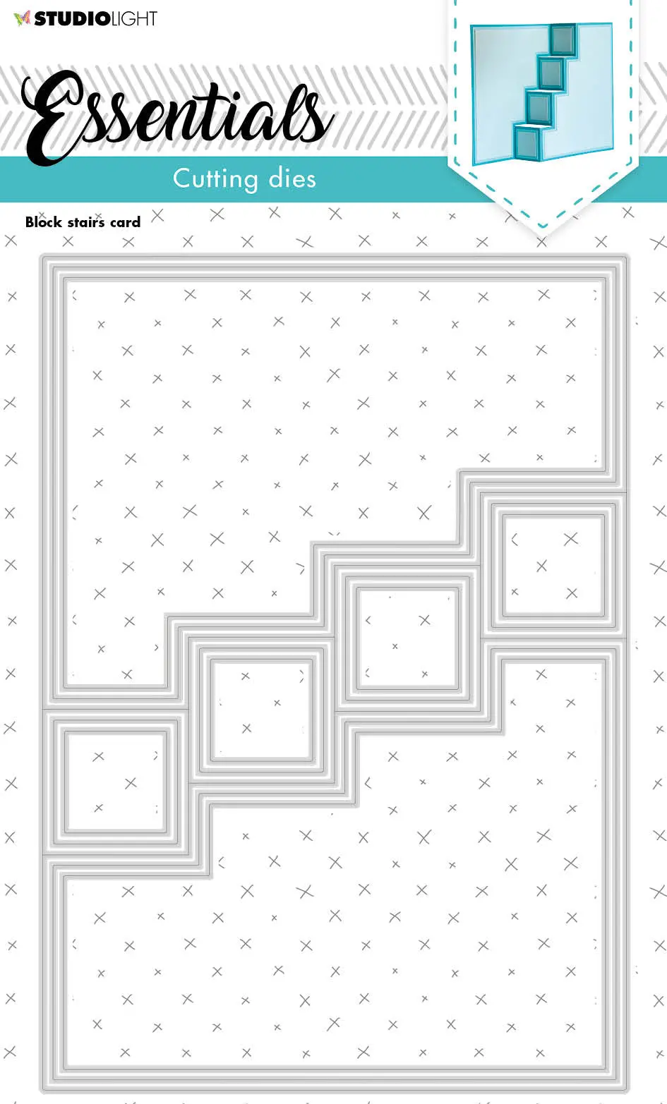 Sl Cutting Die Block Stairs Card Essentials 140X200x1mm 13 Pc Nr.210 1