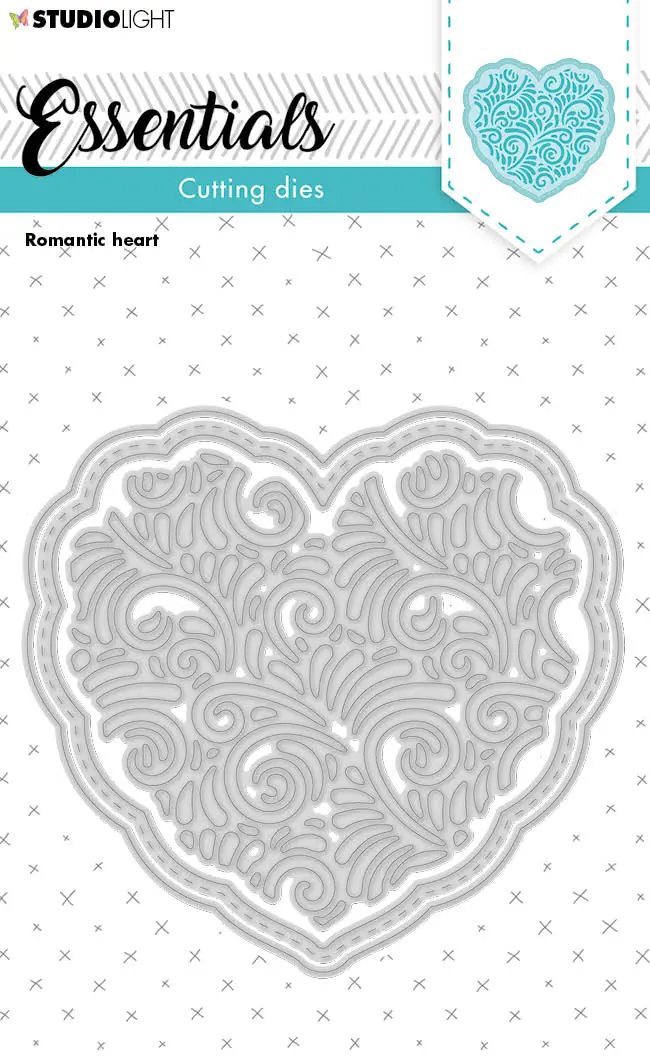Sl Cutting Die Romantic Heart Essentials 102X97x1mm 3 Pc Nr.220 1