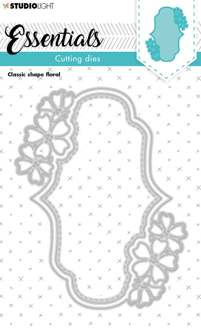 Sl Cutting Die Classic Label Floral Essentials 95X122x1mm 2 Pc Nr.222 1