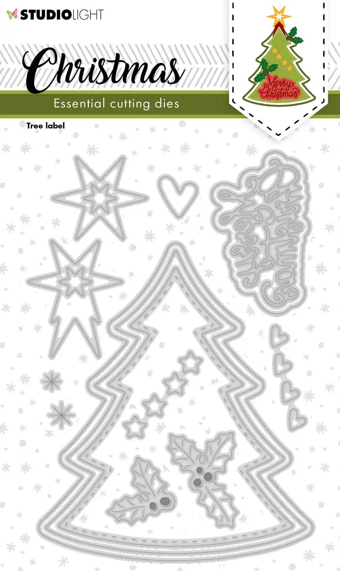Sl Cutting Dies Christmas Tree Label Essentials 100X143x1mm 14 Pc Nr.245 1