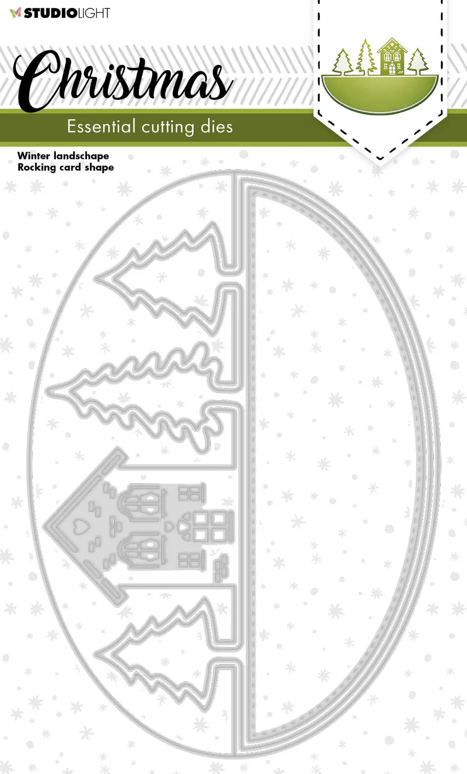Sl Cutting Dies Christmas Rocking Card Shape Essentials 202X142x1mm 3 Pc Nr.256 1