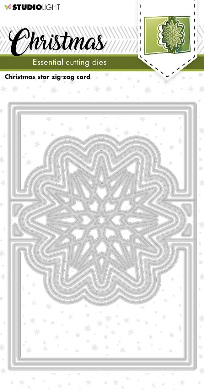 Sl Cutting Dies Christmas Star Zig-Zag Card Essentials 144X102x1mm 11 Pc Nr.257 1