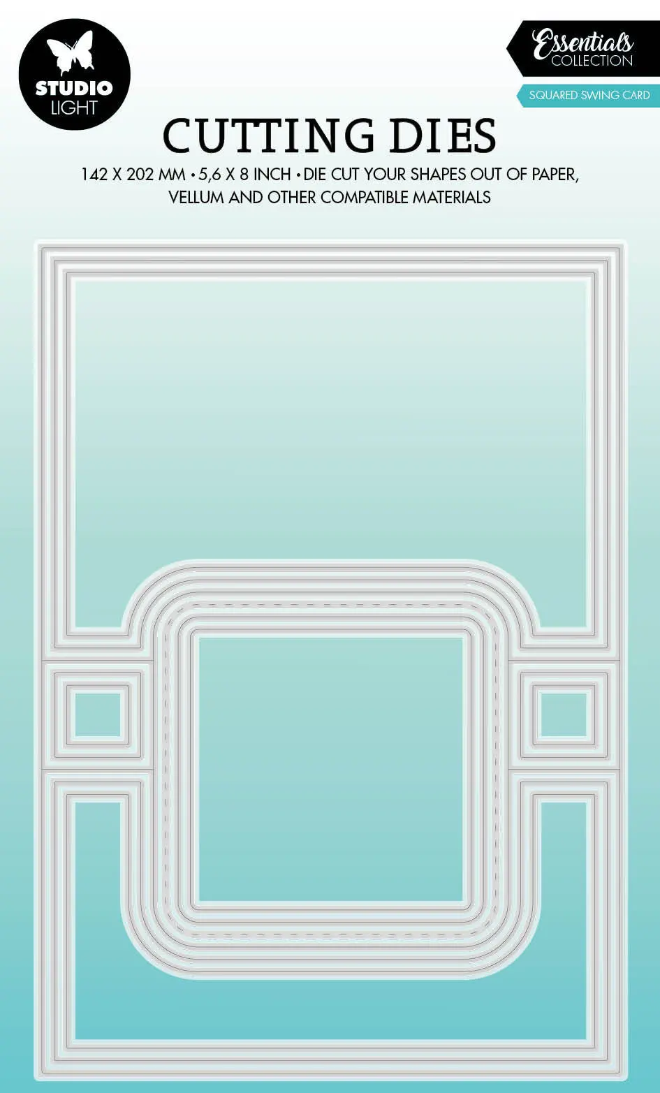 Sl Cutting Dies Squared Swing Card Essentials 142X200x1mm 12 Pc Nr.384 1
