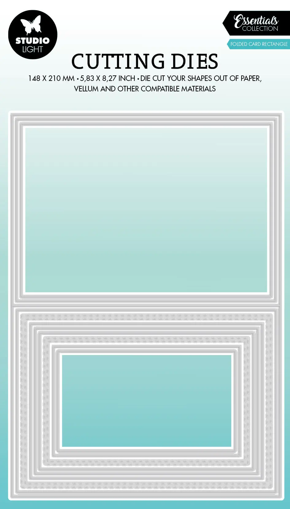 Sl Cutting Dies Folded Card Rectangle Essentials 210X148x1mm 11 Pc Nr.438 1