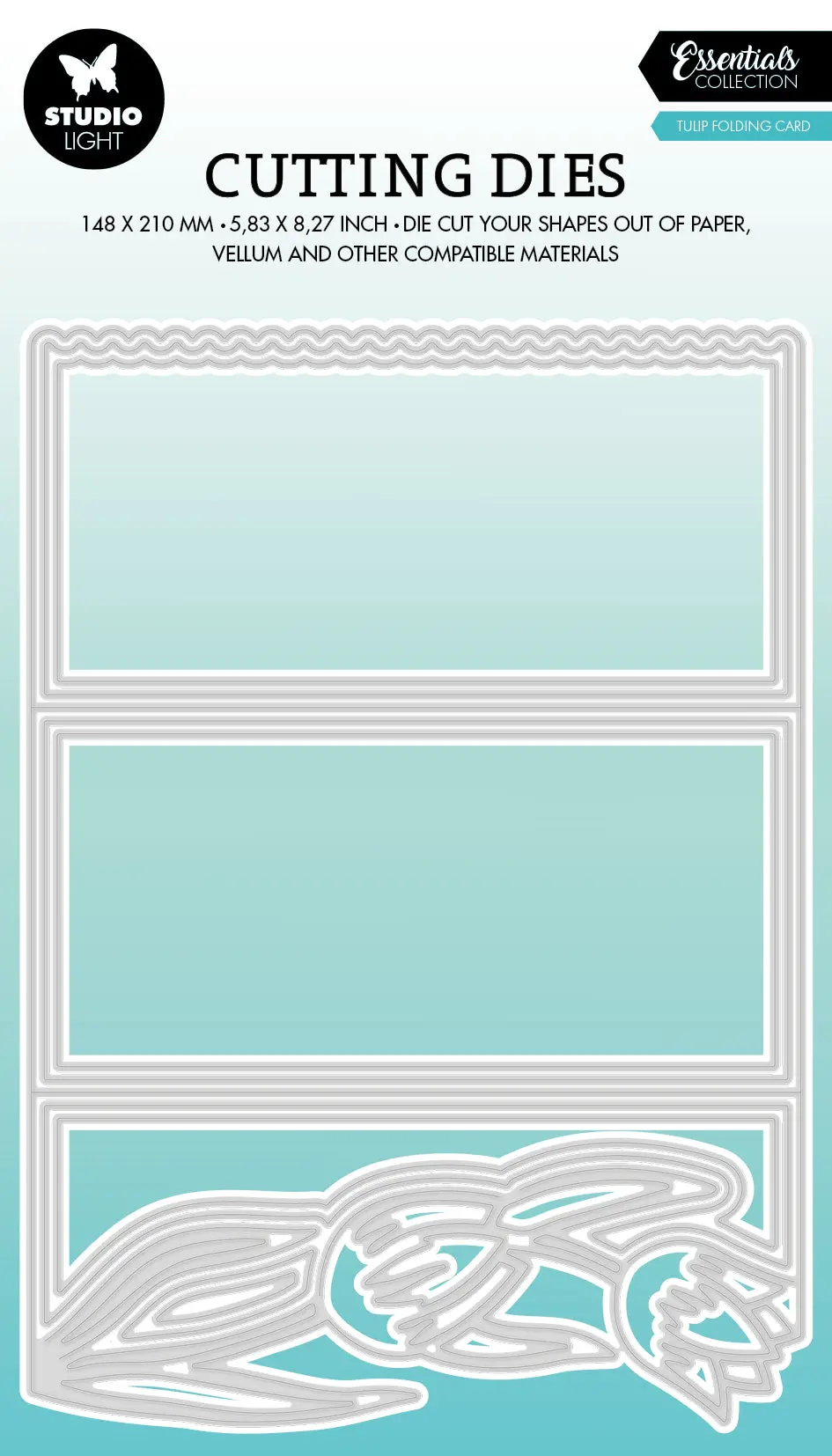 Sl Cutting Die Tulip Card Shape Essentials 148X210x1mm 9 Pc Nr.491 1