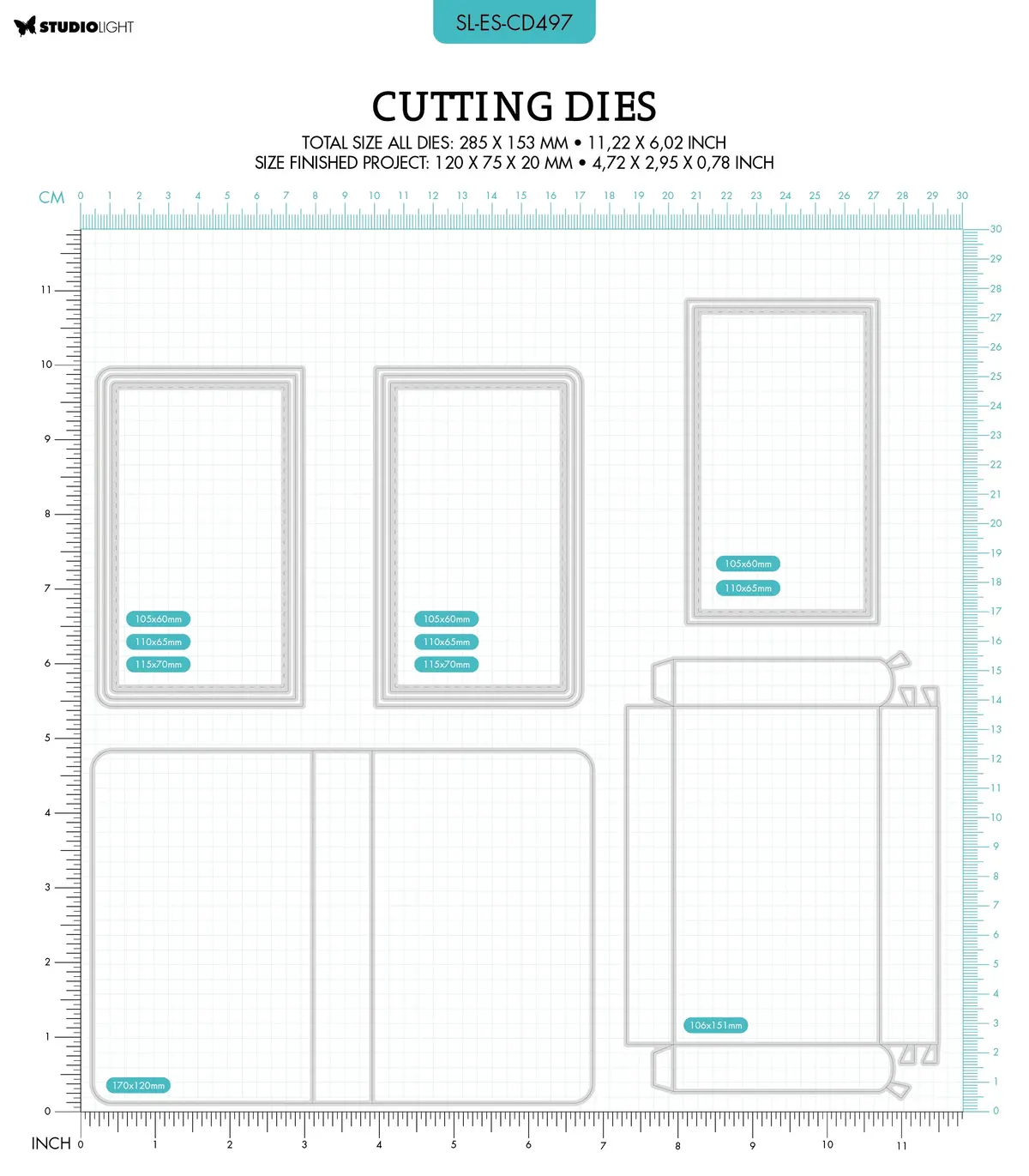 Sl Cutting Die Book Box Essentials 283X151x1mm 10 Pc Nr.497 2
