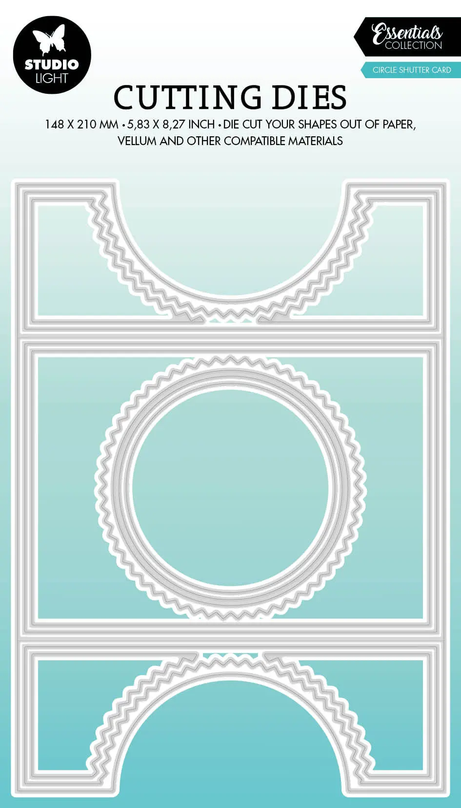 Sl Cutting Dies Circle Shutter Card Essentials 148X210x1mm 13 Pc Nr.517 1