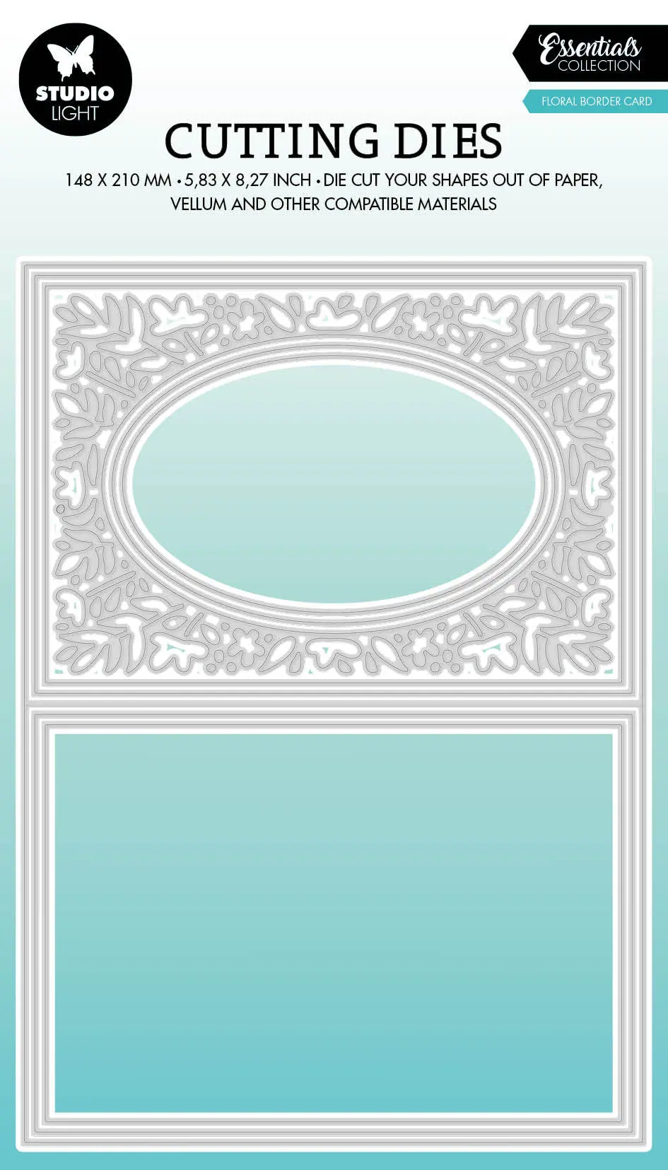 Sl Cutting Dies Floral Border Card Essentials 148X210x1mm 8 Pc Nr.518 1