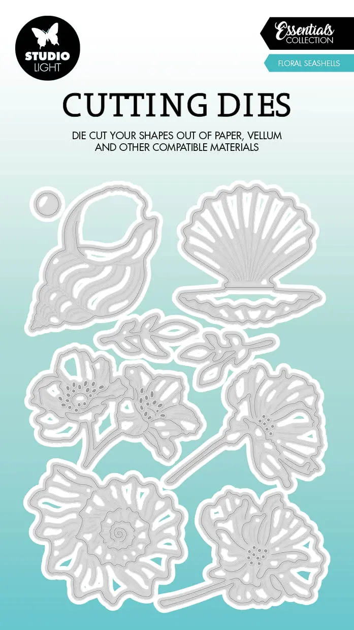Sl Cutting Dies Flower Seashells Essentials 97.7X139.8X1mm 9 Pc Nr.520 1