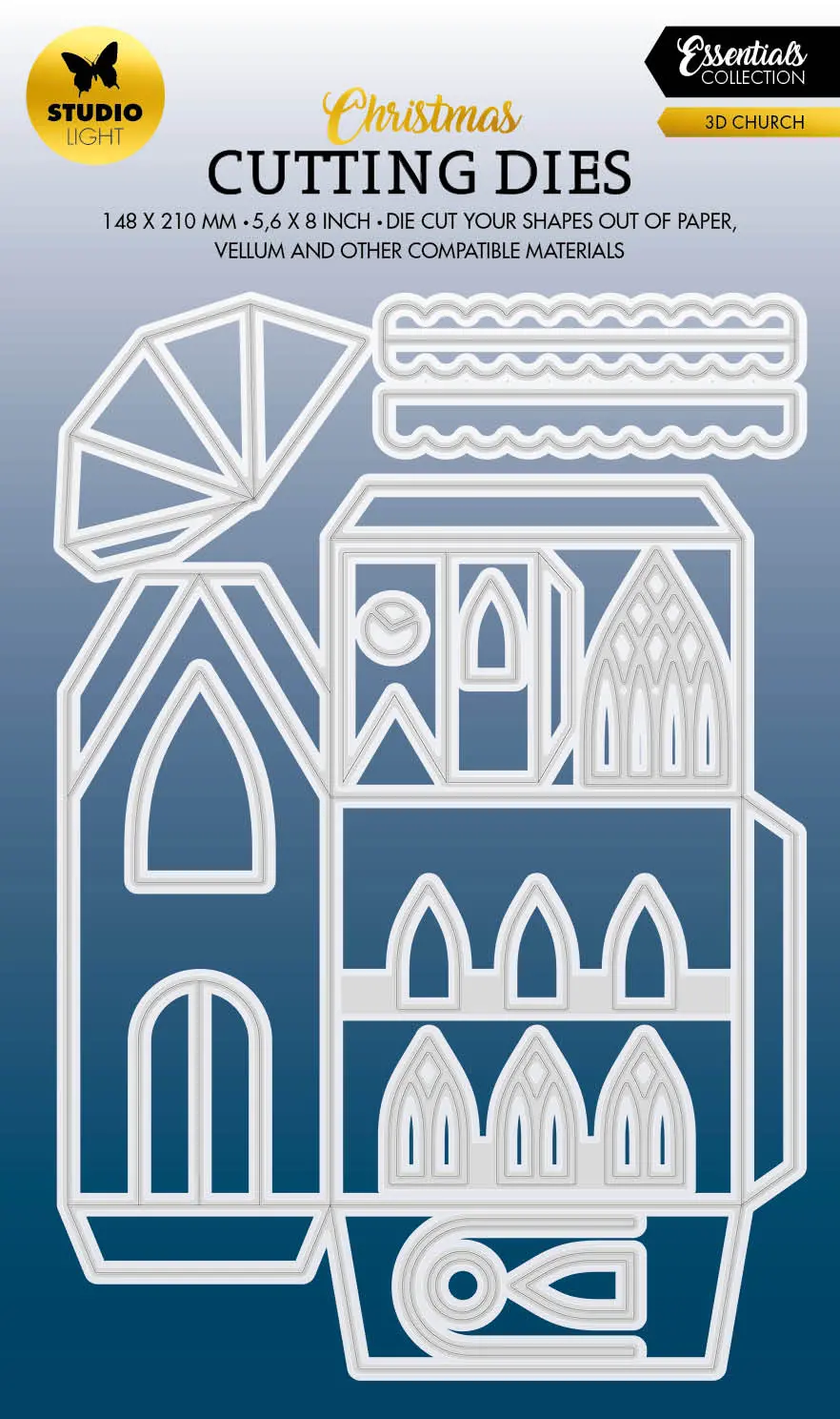 Sl Cutting Dies 3D Church Essentials 139X202x1mm 14 Pc Nr.551 1