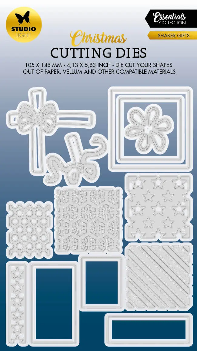 Sl Cutting Dies Shaker Gifts Essentials 107X151x1mm 13 Pc Nr.558 1