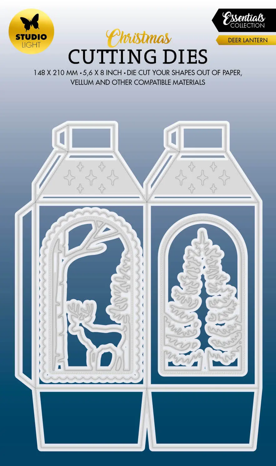 Sl Cutting Die Deer Lantern Essentials 140X187x1mm 4 Pc Nr.561 1