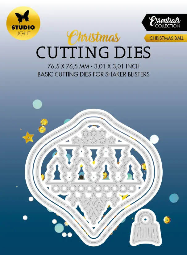 Sl Cutting Die Christmas Ball Essentials 76,5X76,5X1mm 4 Pc Nr.570 1