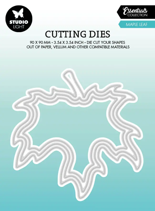 Sl Cutting Die Maple Leaf Essentials 90X90x1mm 3 Pc Nr.574 1