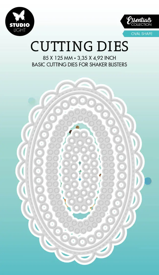Sl Cutting Die Oval Shape Essentials 85X125x1mm 5 Pc Nr.578 1