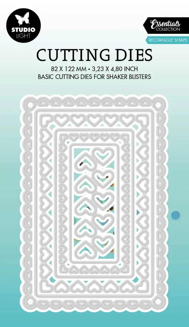Sl Cutting Die Rectangle Shape Essentials 82X122x1mm 7 Pc Nr.579 1