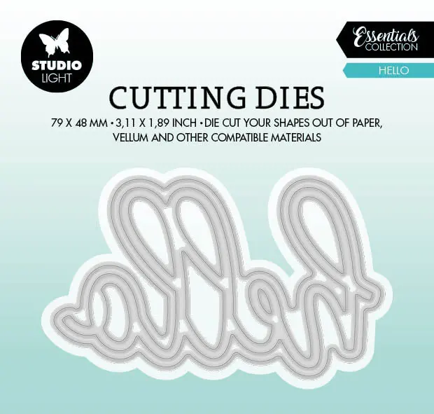 Sl Cutting Die Hello Essentials 105X100x1mm 2  Pc  Nr.712 1