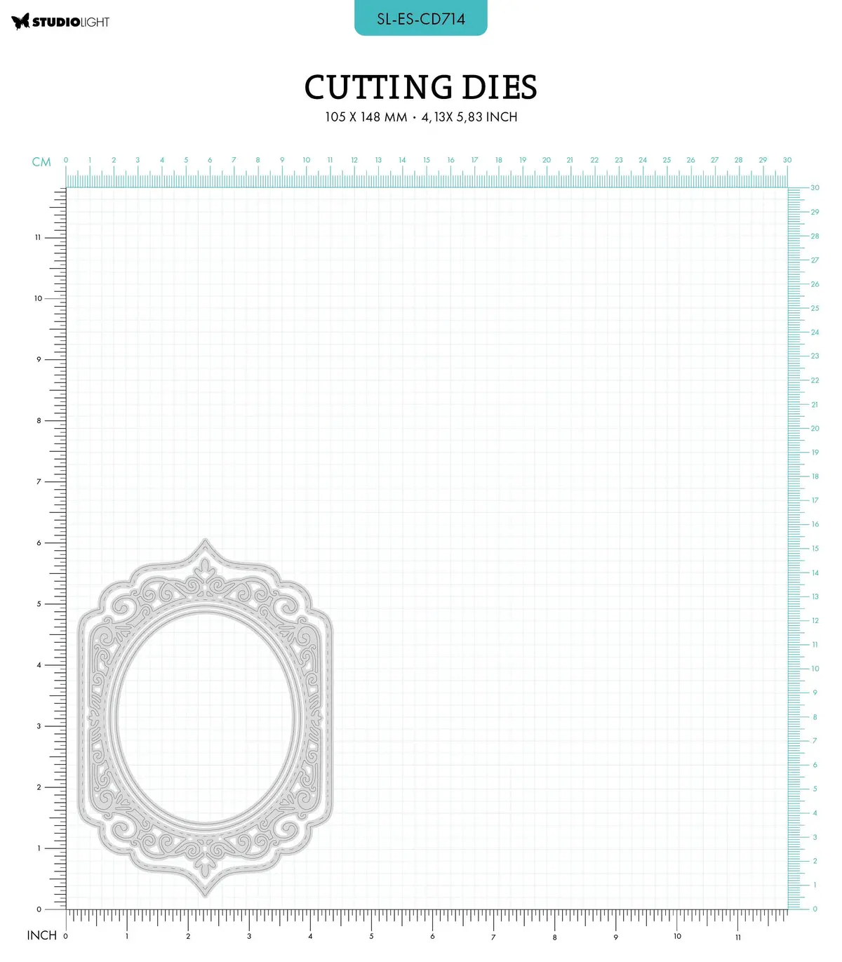 Sl Cutting Dies Swirl Frame Shape Essentials 105X148x1mm 4 Pc Nr.714 2