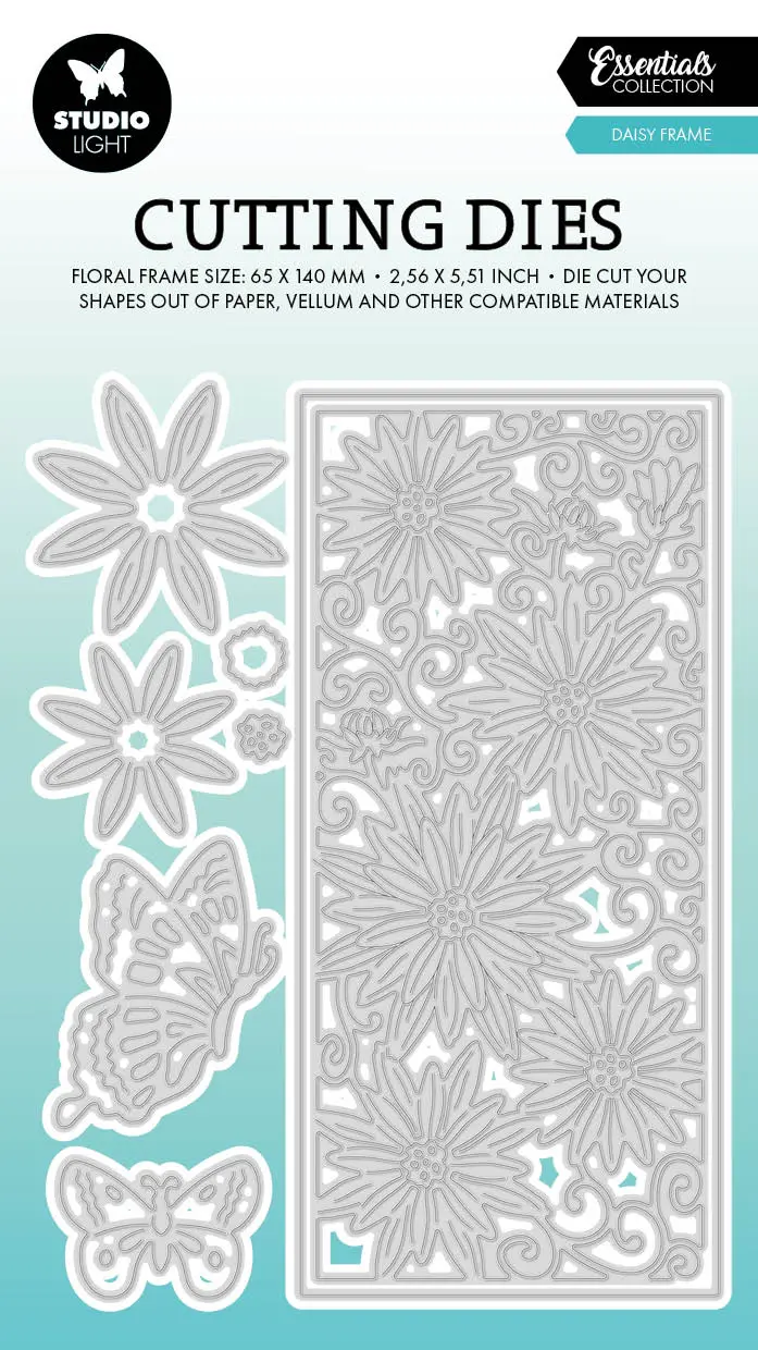 Sl Cutting Dies Daisy Frame Essentials 106X142x1mm 8 Pc Nr.736 1
