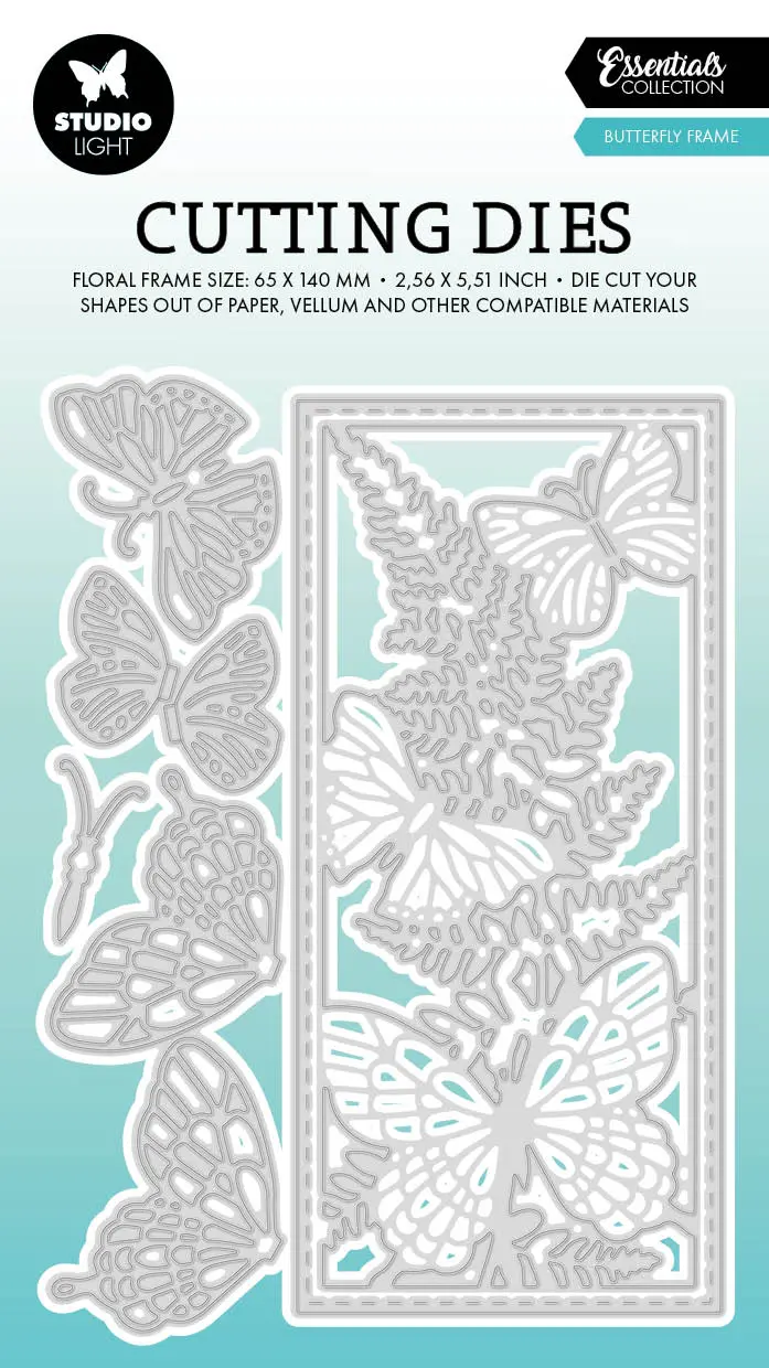 Sl Cutting Dies Butterfly Frame Essentials 103X146x1mm 6 Pc Nr.737 1