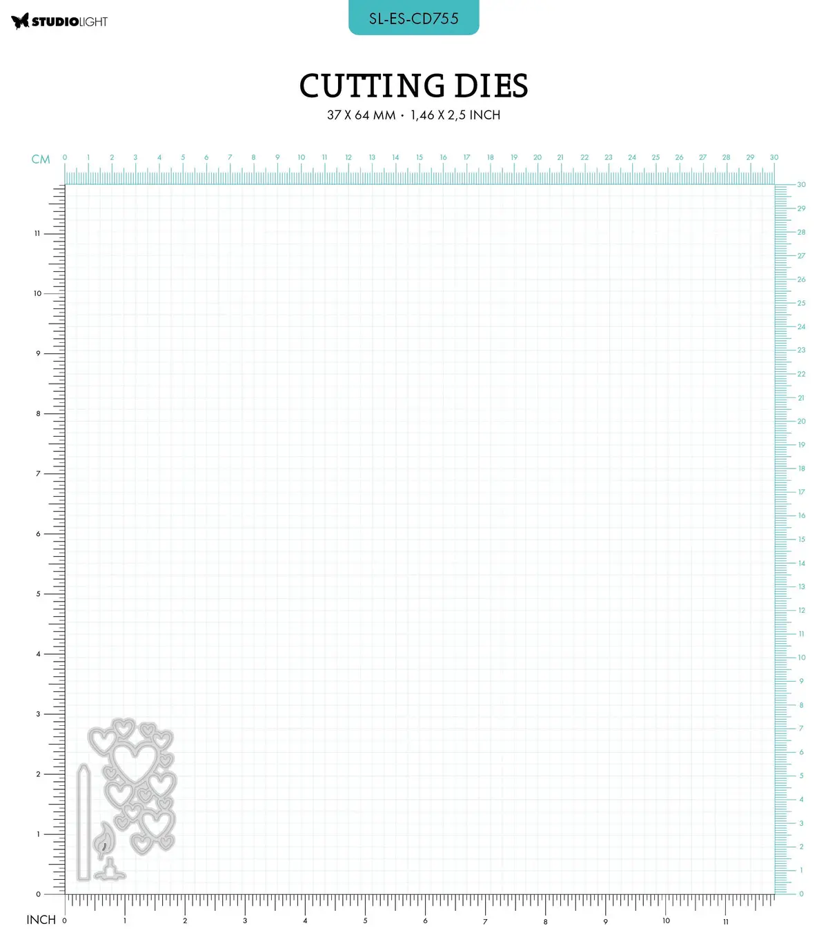 Sl Cutting Dies Candle + Hearts Essentials 37X64x1mm 4 Pc Nr.755 2