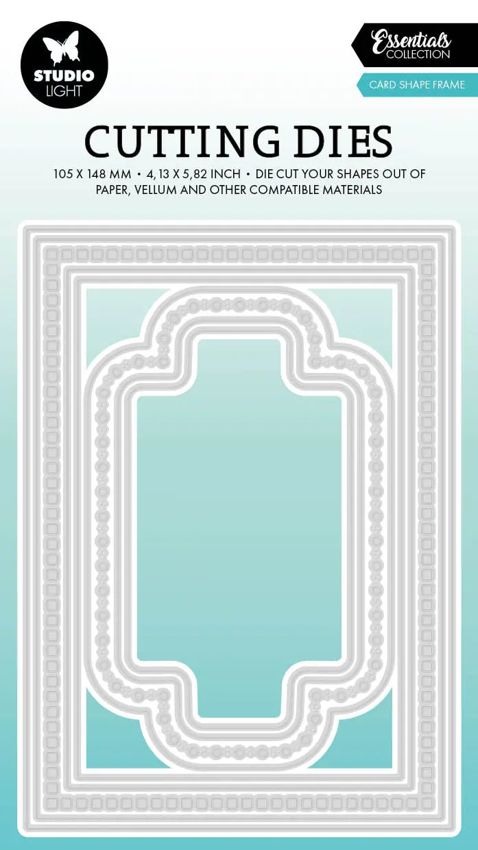 Sl Cutting Dies Card Shape Frame Essentials 105X148x1mm 9 Pc Nr.756 1