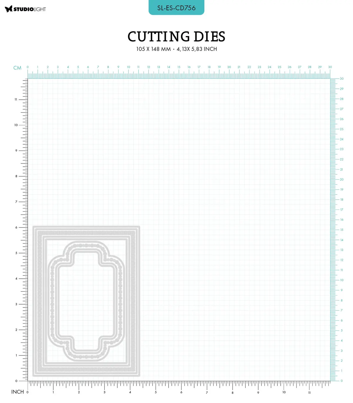 Sl Cutting Dies Card Shape Frame Essentials 105X148x1mm 9 Pc Nr.756 2