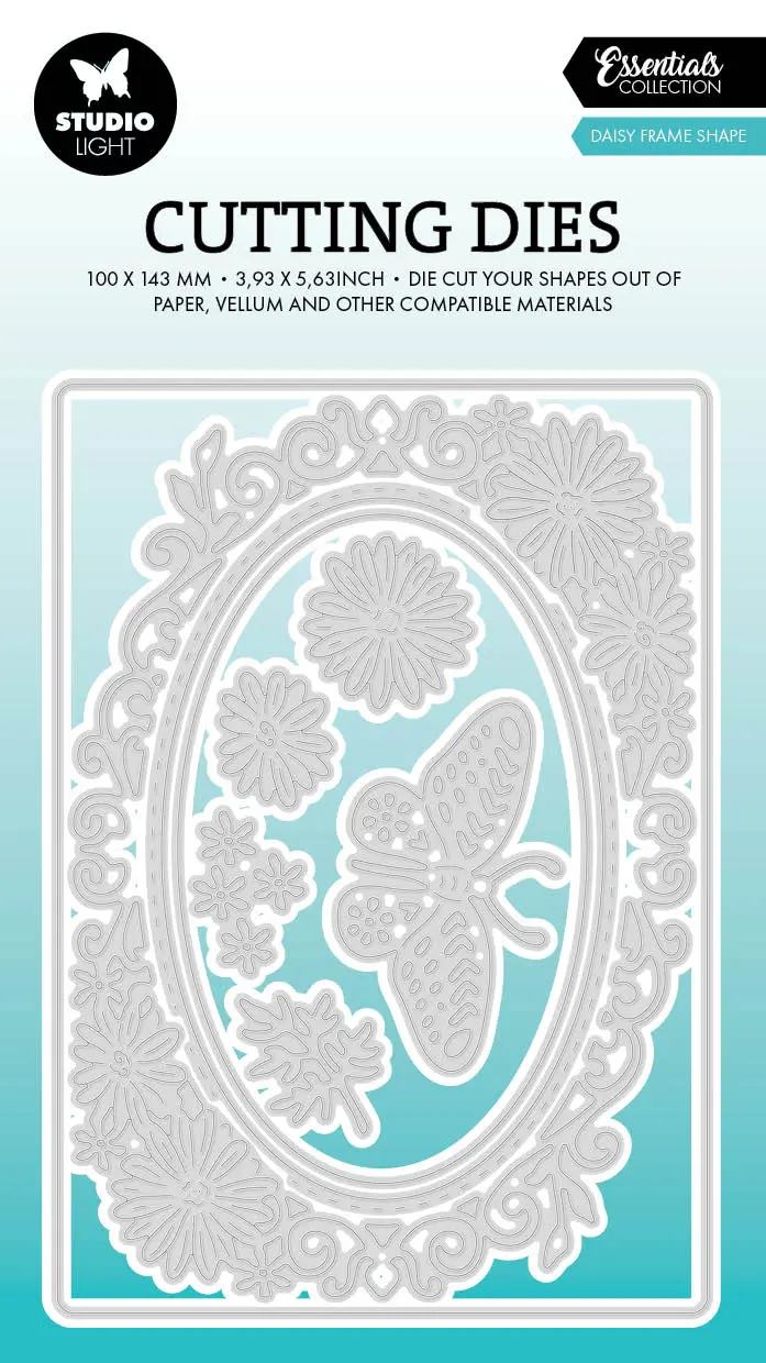 Sl Cutting Die Daisy Frame Shape Essentials 100X143x1mm 9 Pc Nr.768 1