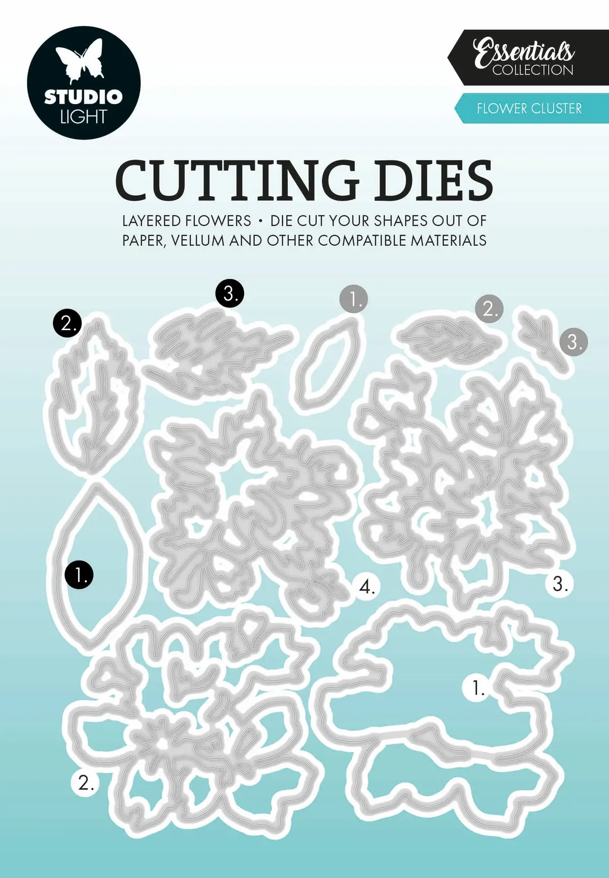 Sl Cutting Dies Layered - Flower Cluster Essentials 10 Pc 1