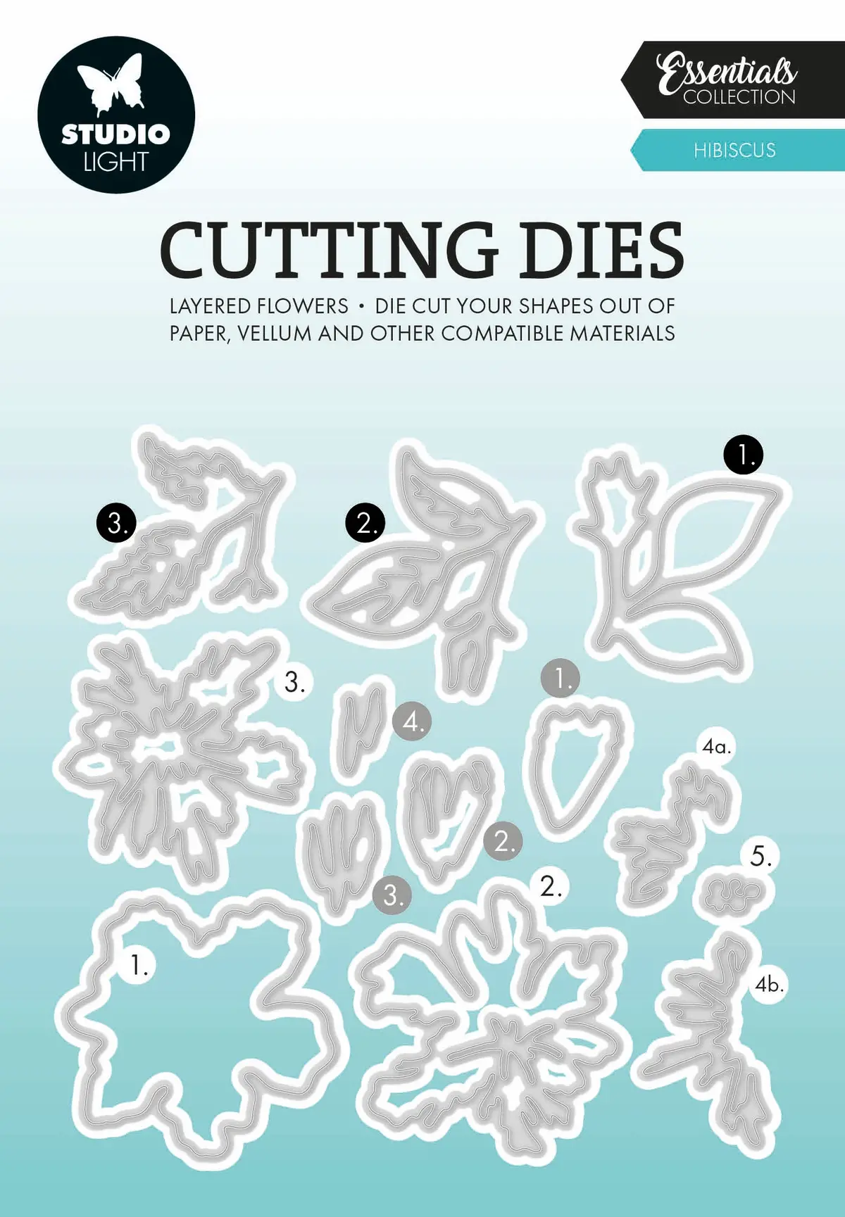 Sl Cutting Dies Layered - Hibiscus Essentials 13 Pc 1