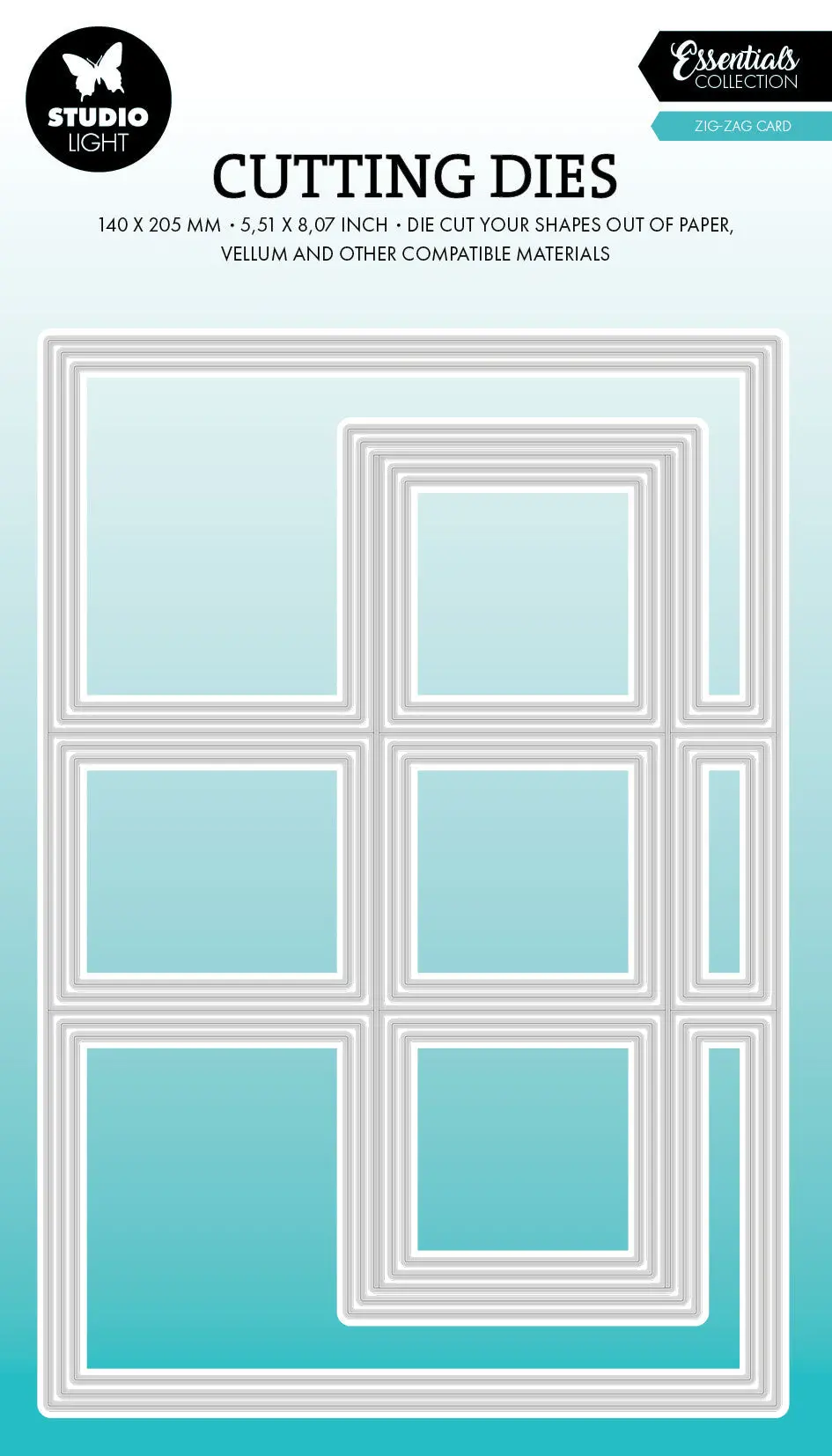 Sl Cutting Dies Zig-Zag Card Essentials 15 Pc 1