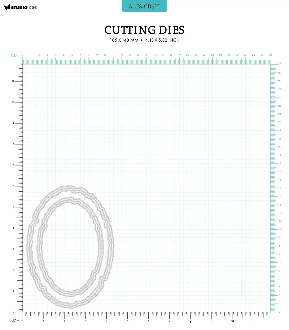 Sl Cutting Die Torn Edge Ovals Essentials 6 Pc 2