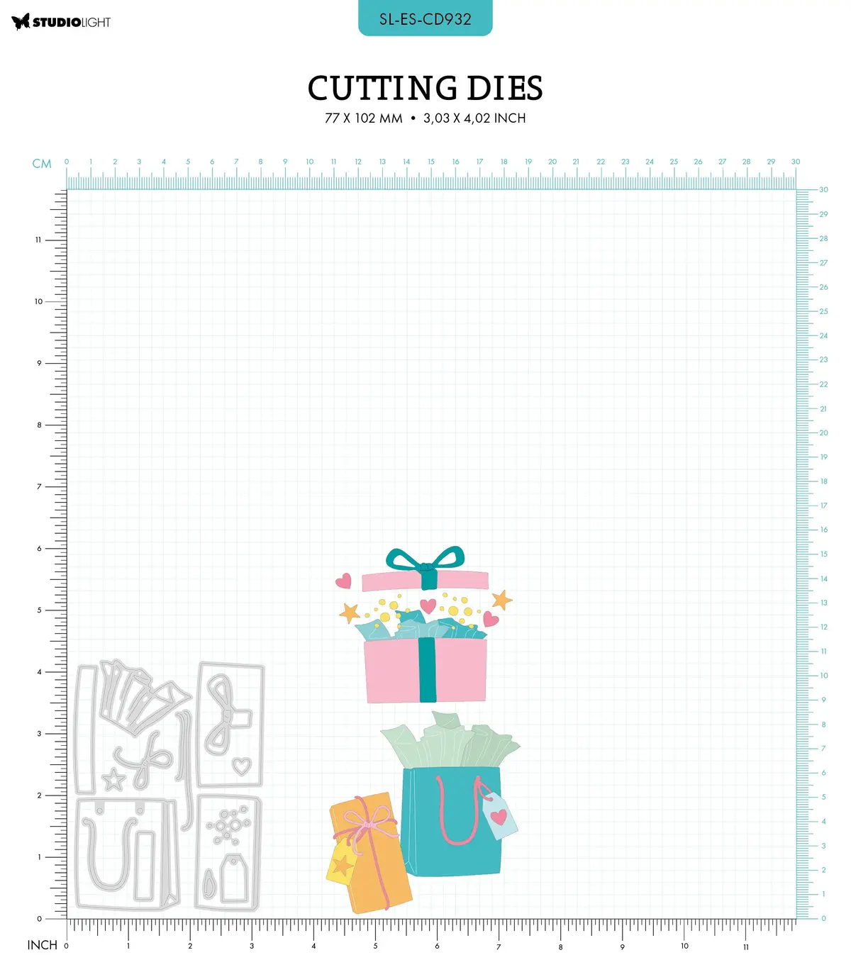 Sl Cutting Die B-Day Gifts Essentials 15 Pc 2