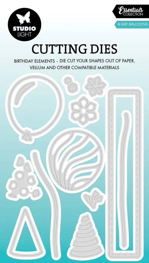 Sl Cutting Die B-Day Balloons Essentials 13 Pc 1
