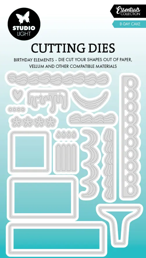 Sl Cutting Die B-Day Cake Essentials 16 Pc 1