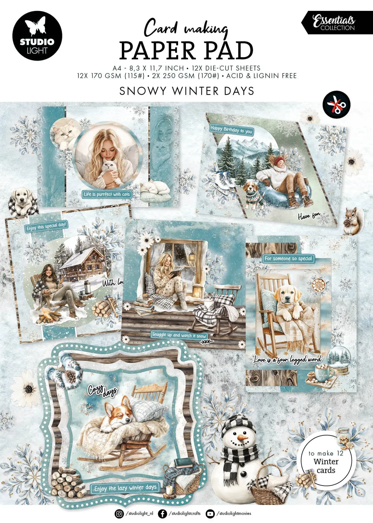 Sl Card Making Pad Snowy Winter Days Essentials 1
