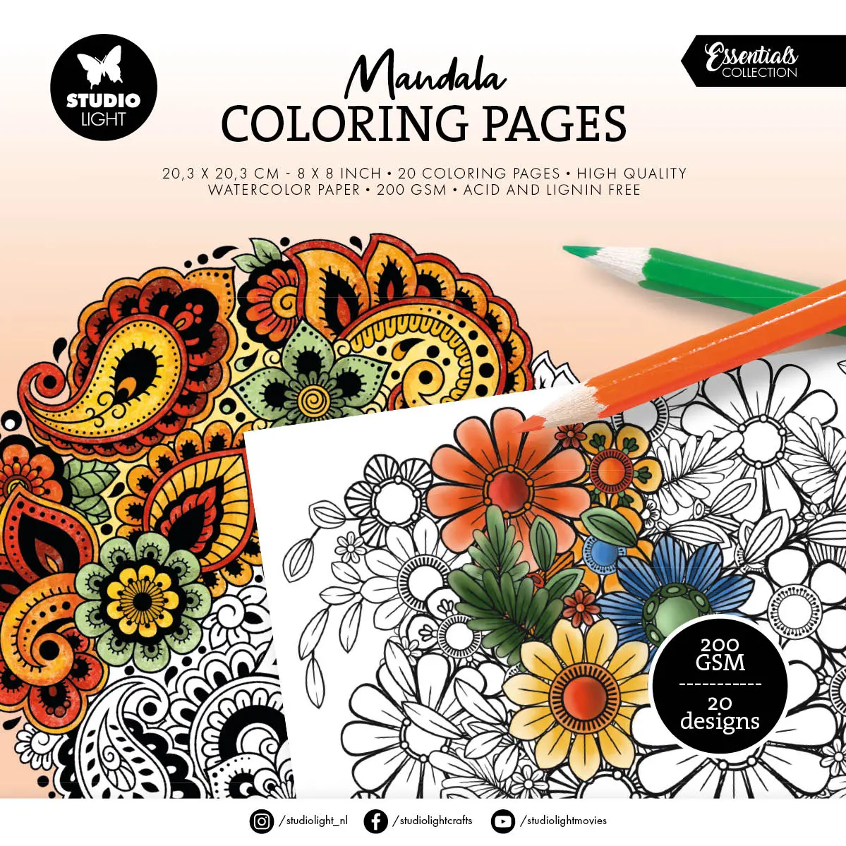Sl Coloring Pages Mandala Essentials 20 Sheets 1
