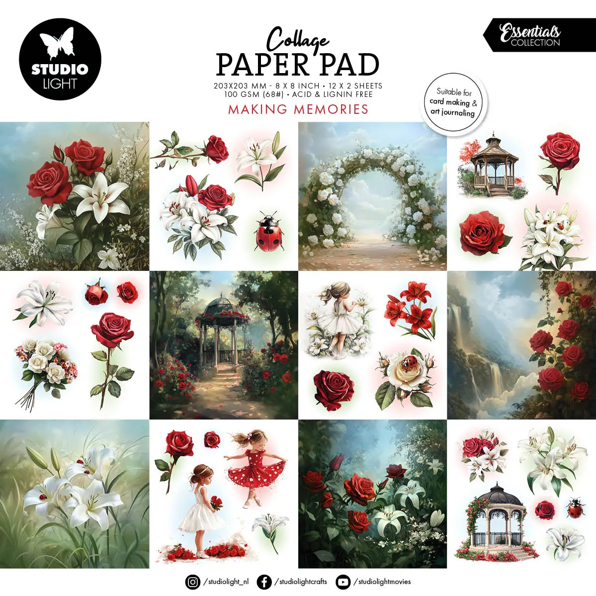 Sl Collage Paper Pad Making Memories Essentials 24 Sheets 1