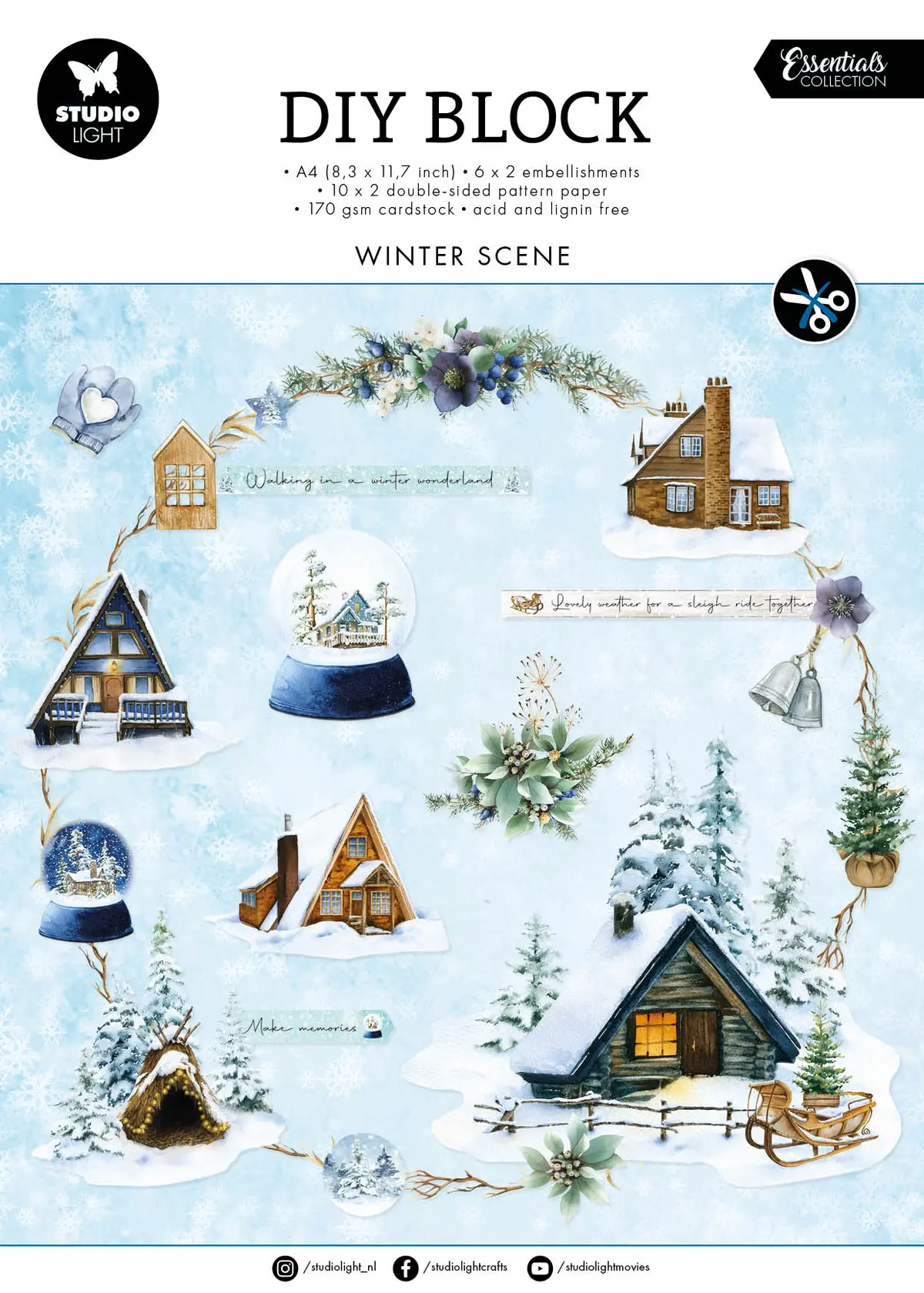 Sl Diy Block Winter Scene Essentials 294X210x9mm 32 Sh Nr.60 1