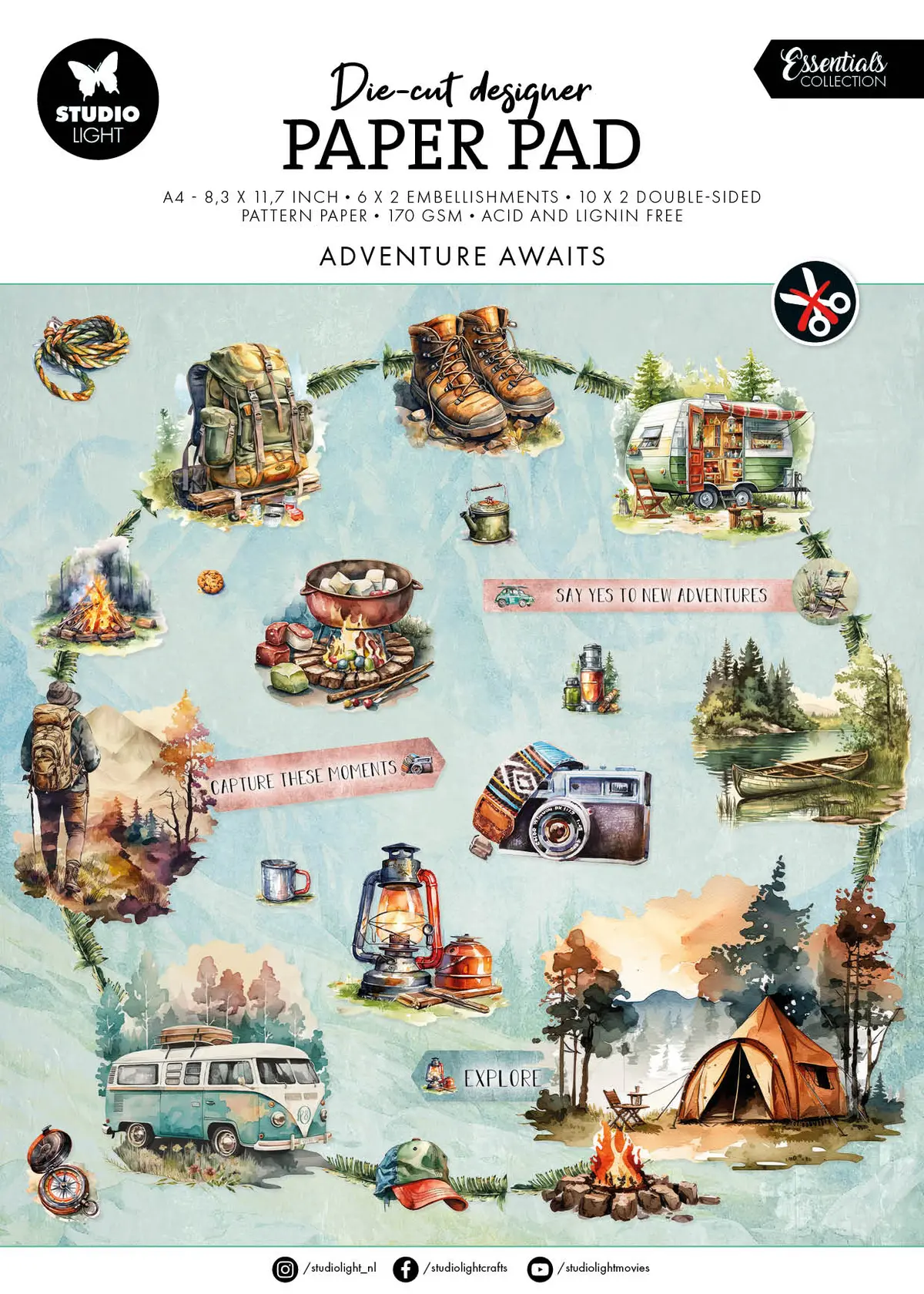Sl Die-Cut Paper Pad Adventure Awaits Essentials 32 Sh 1
